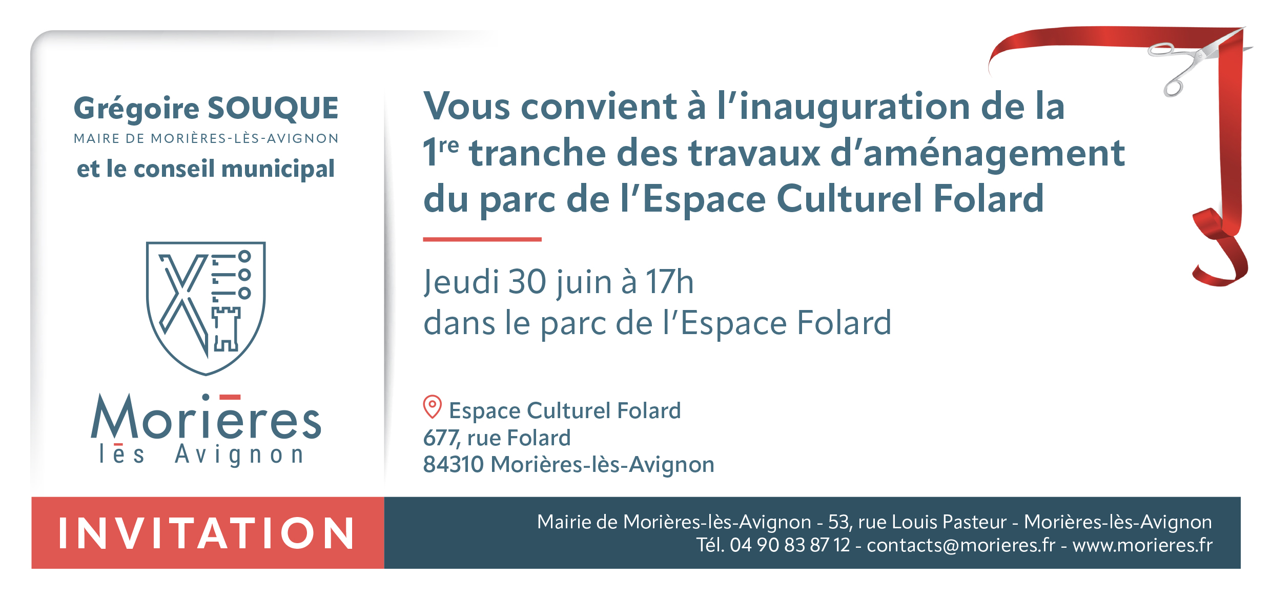 Invitation inauguration parc Folard