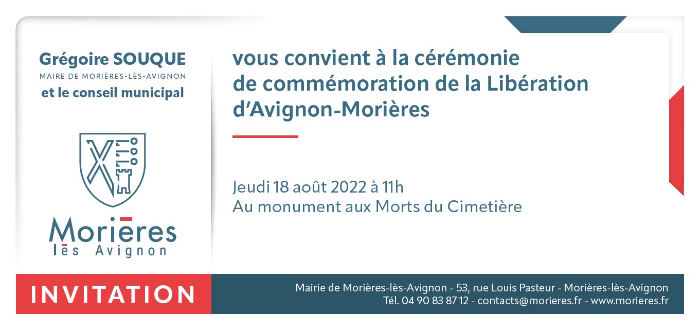 commémoration de la Libération d’Avignon-Morières